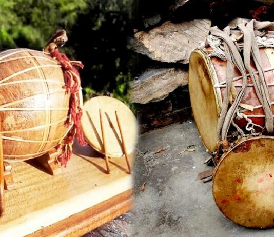 उत्तराखंड के वाद्य यंत्र Dhol_Damau
