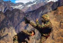 औली में संयुक्त युद्ध अभ्यास के दौरान हुआ निहत्थे युद्ध कौशल का प्रदर्शन INDIAN-ARMY